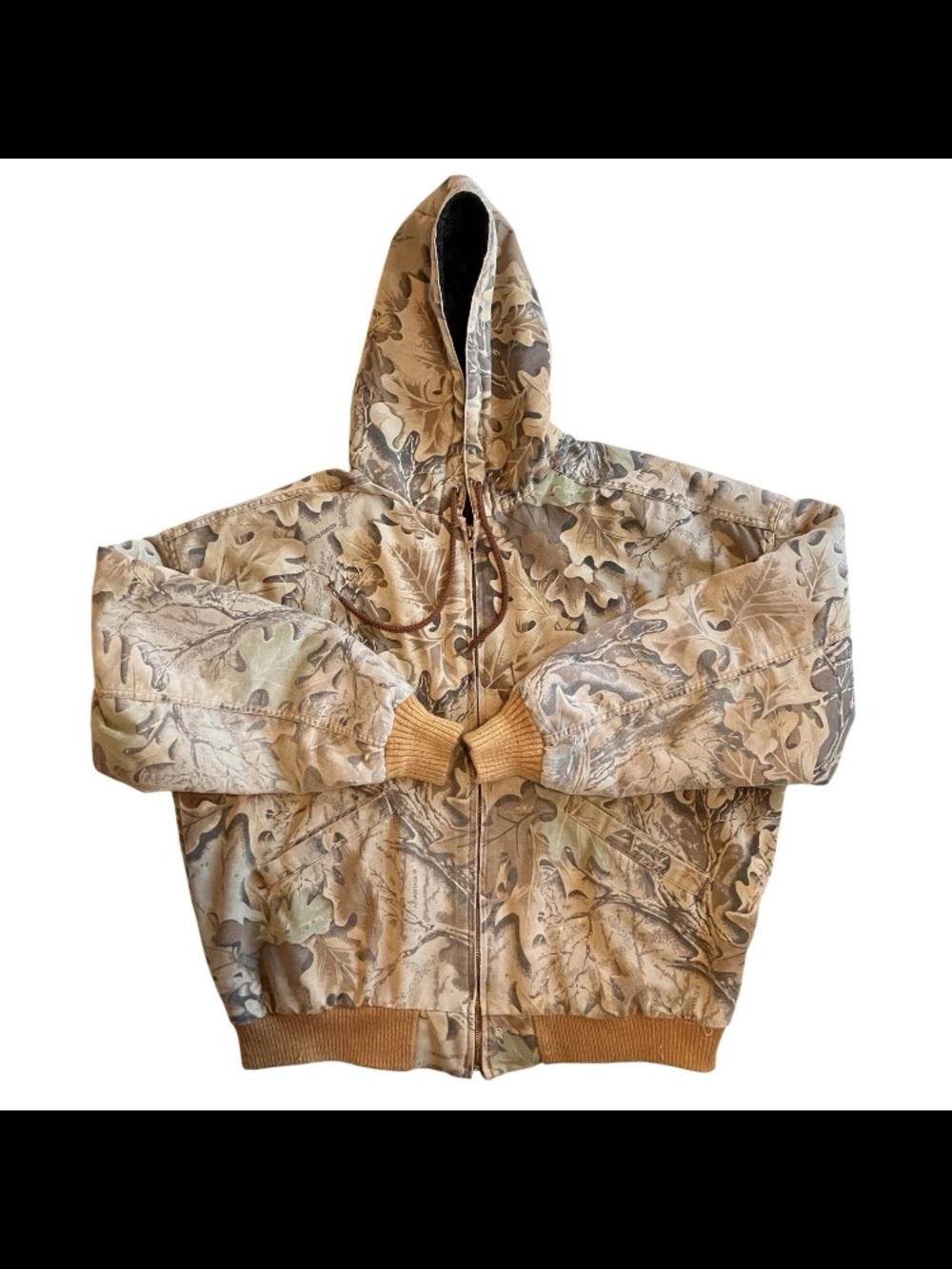 Vintage Dunbrooke Advantage Camo Hooded  Jacket Hunting Outdoors Distressed XL?
